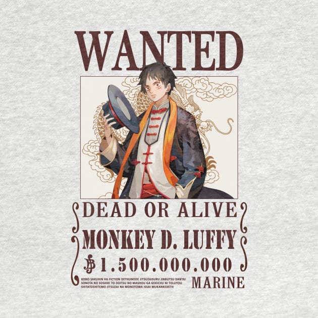 Luffy One Piece Wanted by Teedream